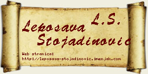 Leposava Stojadinović vizit kartica